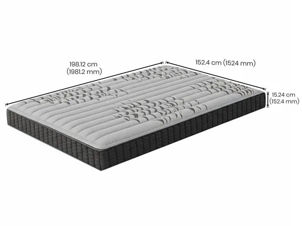 Luna Queen Engineered Wood (62 inches x 80 inches) With Memory Foam Queen Mattress (78 x 60 x 6 inches)